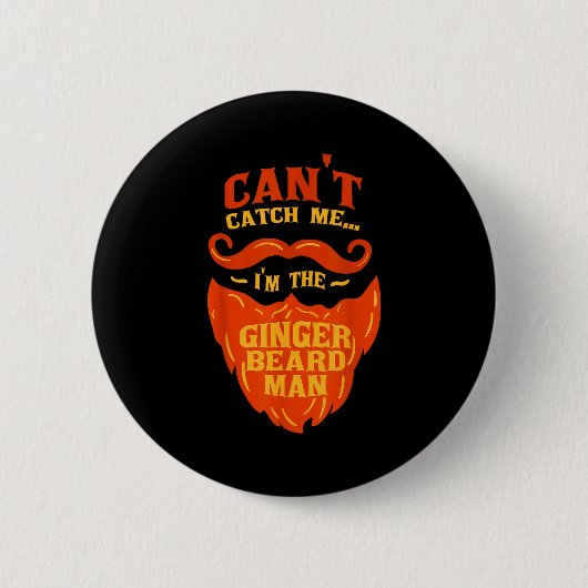 Ginger Beard Man - Bearded Men Funny Quote Ronde Button 5,7 Cm (Voorkant)