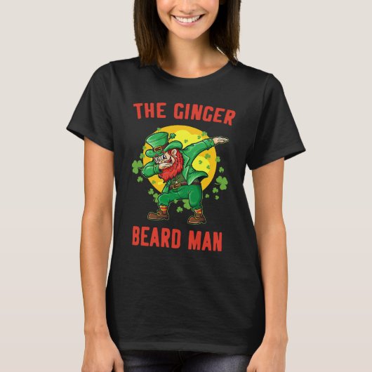 Ginger Beard Man Funny St Patrick's Irish Leprecha T-shirt (Voorkant)