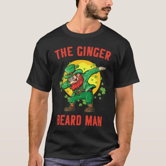 Ginger Beard Man Funny St Patrick's Irish Leprecha T-shirt (Voorkant)