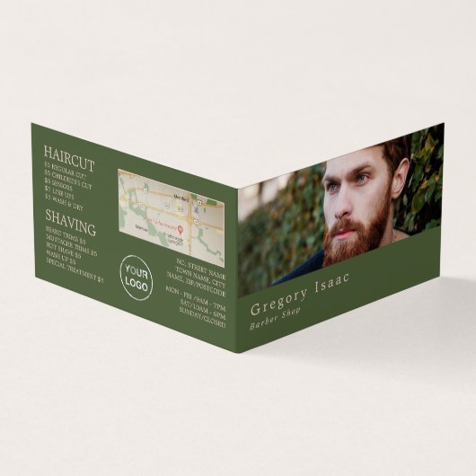Ginger Beard Model, Mannen Barbers, Loyalty Card Visitekaartjes (Buitenkant)
