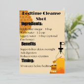 Ginger Beet Lemon Detox Shot Folie Uitnodiging (Staand Voorkant)