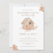 Ginger Bread House Decorting Party Invitation Kaart (Voorkant)