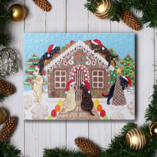 Ginger Bread House Labradors schilderen Legpuzzel