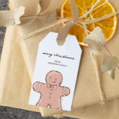 Ginger Bread Man Kerstmis Cadeaulabel