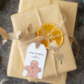 Ginger Bread Man Kerstmis Cadeaulabel