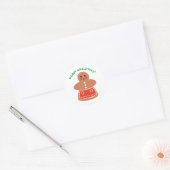 Ginger Bread MOM | Eigen kerstmis Ronde Sticker (Envelop)