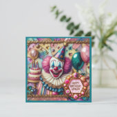 GINGER ~ Carte d'anniversaire ~ Clown ~ (Debout devant)