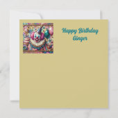 GINGER ~ Carte d'anniversaire ~ Clown ~ (Dos)