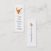 Ginger Cat Bladwijzer Mini Visitekaartje (Voorkant / Achterkant)