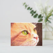 Ginger Cat Briefkaart (Staand voorkant)