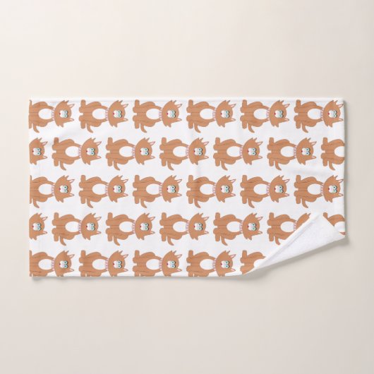 Ginger Cat Design Bad Handdoek (Handdoek)