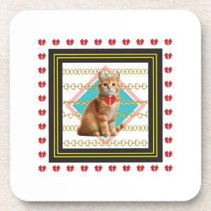 Ginger cat en Golden chain Hard plastic onderzette Bier Onderzetter