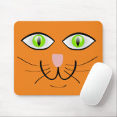 GINGER CAT FACE MOUSEPAD MUISMAT (Met muis)