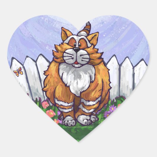 Ginger Cat Gifts & Accessoires Hart Sticker (Voorkant)