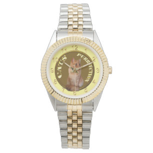 Ginger Cat Gold Coin, Unisex Watch Horloge