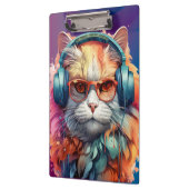 Ginger cat hoofdtelefoon klembord (Links)