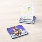 Ginger Cat Kerstmis Bier Onderzetter (Rechterzijde)