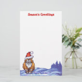 Ginger Cat Kerstmis Briefpapier (Staand voorkant)