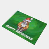 Ginger Cat Kerstmis: groen Deurmat (Schuin)