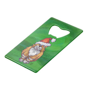 Ginger Cat Kerstmis: groen Kredietkaart Flessenopener