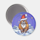 Ginger Cat Kerstmis Magneet (Voorkant / Achterkant)