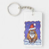 Ginger Cat Kerstmis Sleutelhanger (Voorkant)