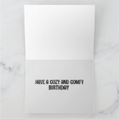 GINGER CAT KITTEN DORMIR ANNIVERSAIRE CARTE DE REC (Intérieur)