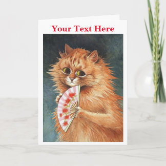 Ginger Cat - Louis Wain bedankje Bedankkaart