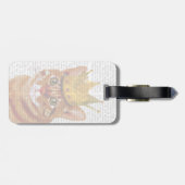 Ginger Cat met Crown Portrai Bagagelabel (Achterkant horizontaal)