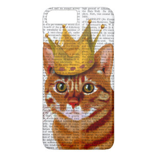 Ginger Cat met Crown Portrai iPhone 8 Plus / 7 Plus Hoesje