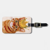 Ginger Cat met kroonportret Bagagelabel (Voorkant horizontaal)
