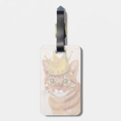 Ginger Cat met kroonportret Bagagelabel (Achterkant verticaal)