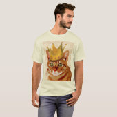 Ginger Cat met kroonportret T-shirt (Voorkant volledig)