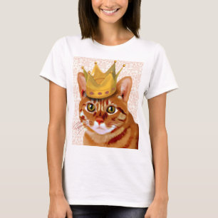 Ginger Cat met kroonportret T-shirt