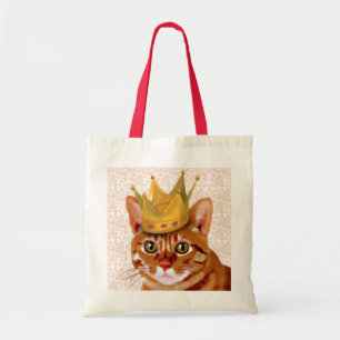 Ginger Cat met kroonportret Tote Bag
