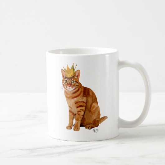 Ginger Cat met kroonvolle Koffiemok (Rechts)