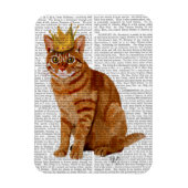 Ginger Cat met kroonvolle Magneet (Verticaal)