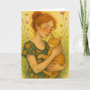 Ginger Cat Mom Oranje Tabby Katten Kaart