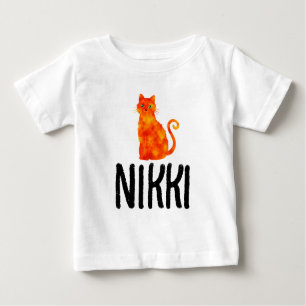 GINGER CAT NAME GIRLS TODDLER T SHIRTS
