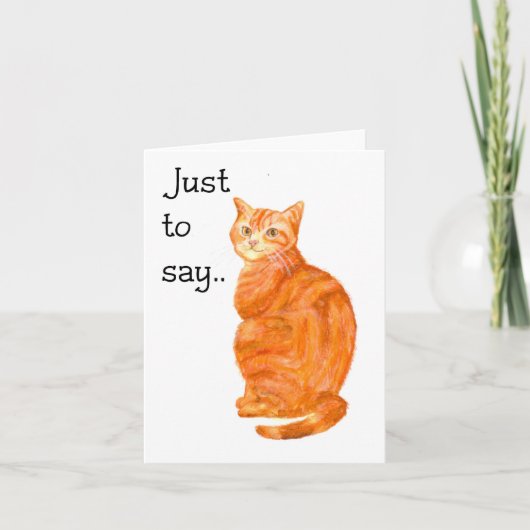 Ginger Cat Notecard Kaart (Voorkant)