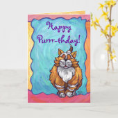 Ginger Cat Party Center Kaart (Gele Bloem)