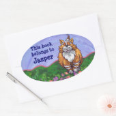Ginger Cat Personal Bookplaat Ovale Sticker (Envelop)