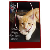 Ginger Cat Photo Text Customize Medium Cadeauzakje (Voorkant)