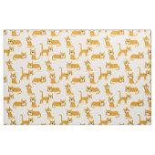 Ginger Cat Poses Stof (Yard (91,4 cm))