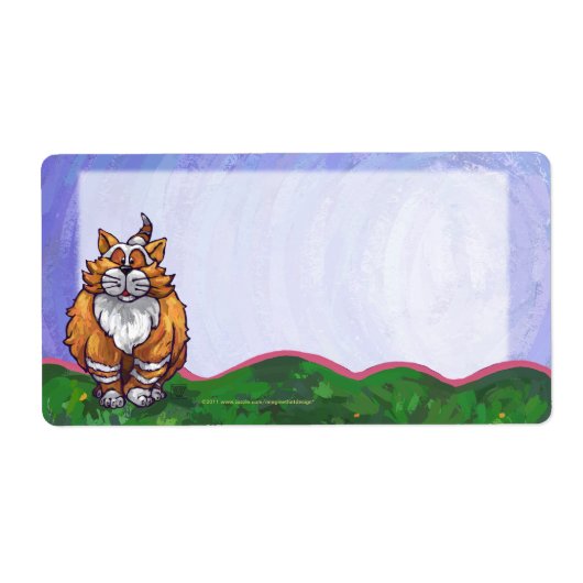 Ginger Cat Shipping Labels (Voorkant)