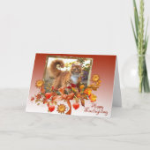 Ginger Cat Thanksgiving Card Kaart (Voorkant)