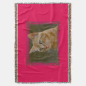 Ginger Cat Throw Blanket Deken (Voorkant Verticaal)