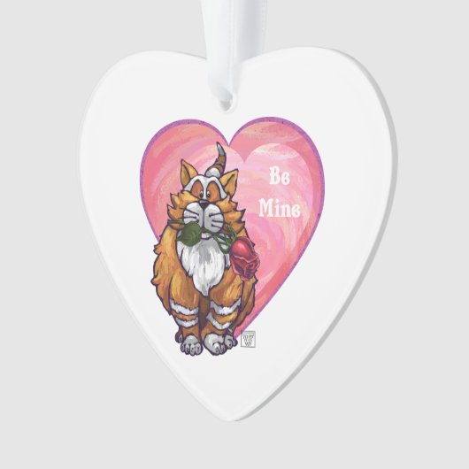 Ginger Cat Valentijnsdag Ornament (voorkant)