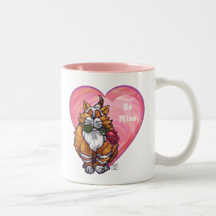 Ginger Cat Valentijnsdag Tweekleurige Koffiemok