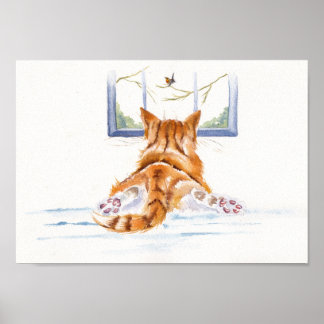 Ginger Cats/kittens: "Venster Winkelen" Poster